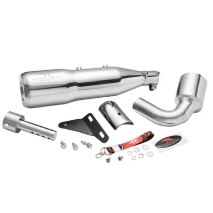 Red Rooster Performance Altair Exhaust for Bajaj Dominar 400 - Silver Polish