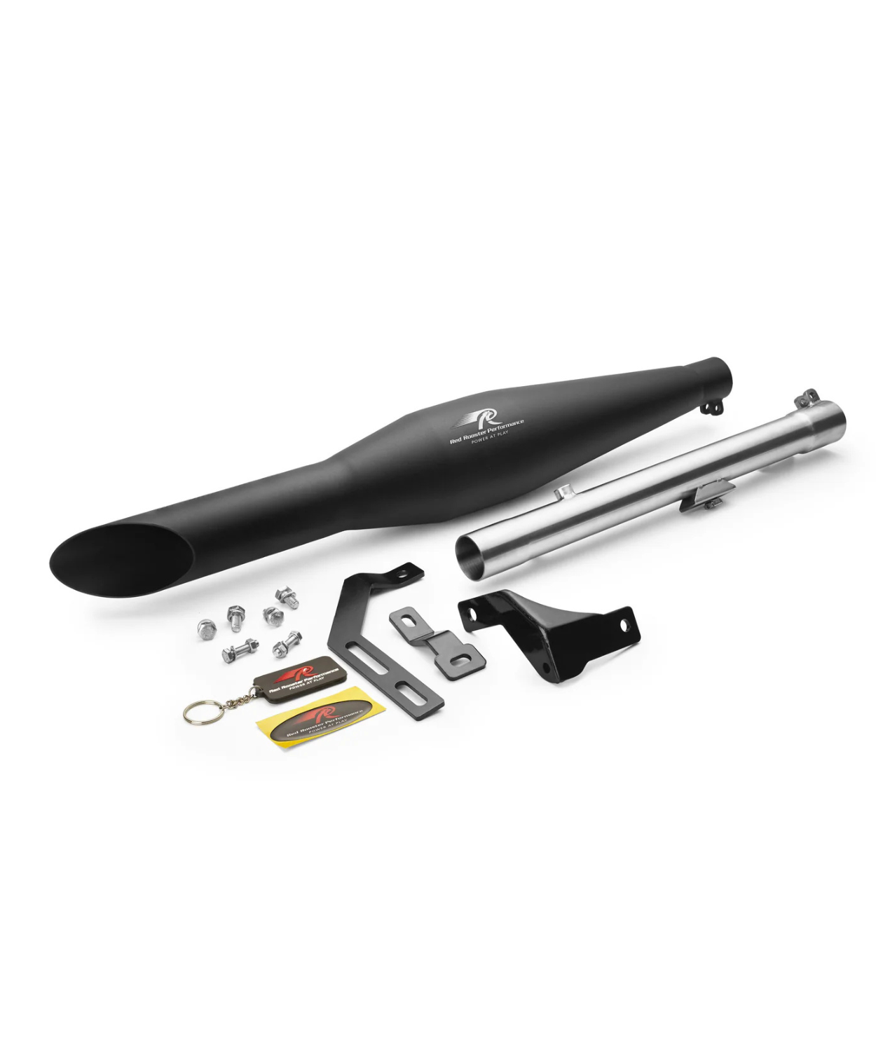 Red Rooster Performance Rumbler Ace Exhaust For Classic Reborn 350 / Meteor 350 / Goan Classic 350 /Bullet 350(2025) - Black Matte