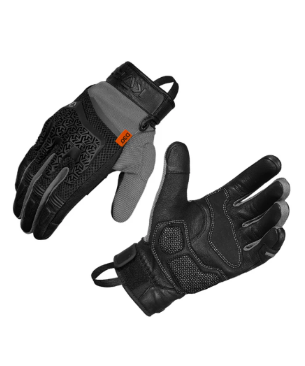 Korda D30 Adventure Riding Gloves - Black Grey