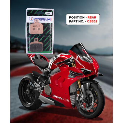 Crank1 Fully Sintered H2 Series Brake Pads for Ducati Panigale V4