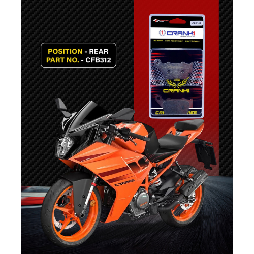 Crank1 Carbon Brake Pads for KTM RC 390 (2014 Onwards)