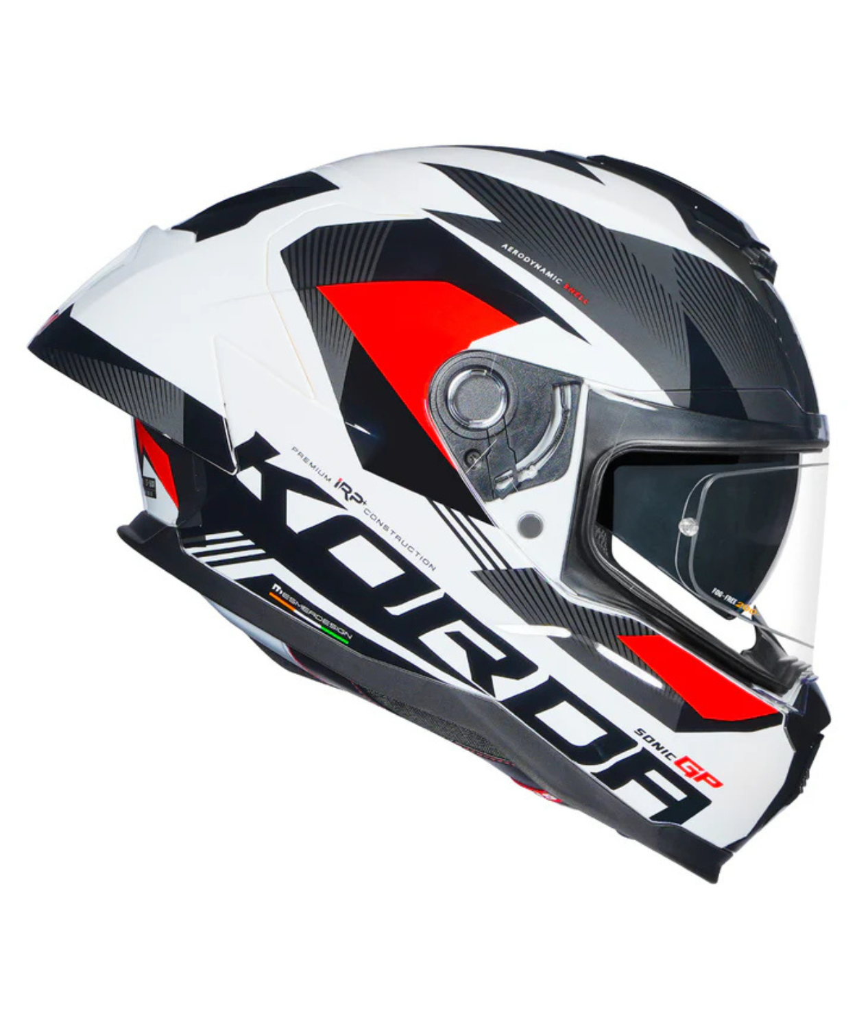 Korda Sonic GP Brave Helmet - Gloss White Red