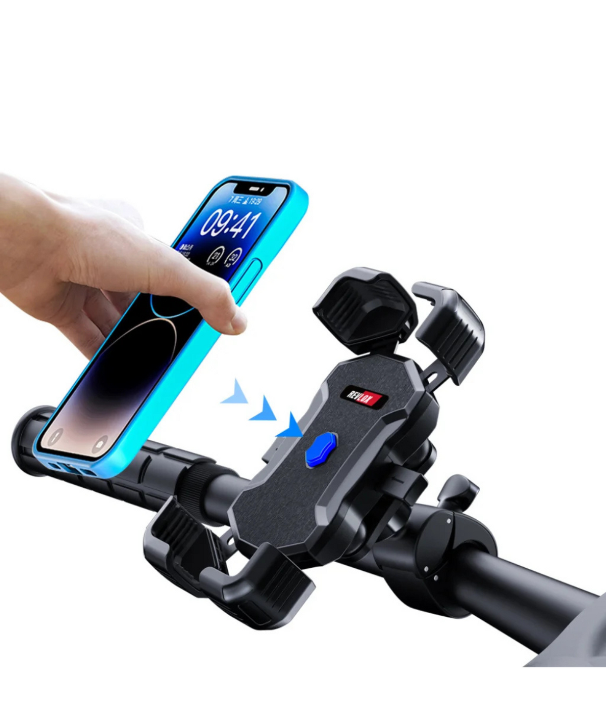 Revlox Flex Pro Motorcycle Mobile Mount with Vibration Dampener - Revlox