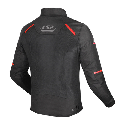 LS2 Breeze Man Riding Jacket - Black Red