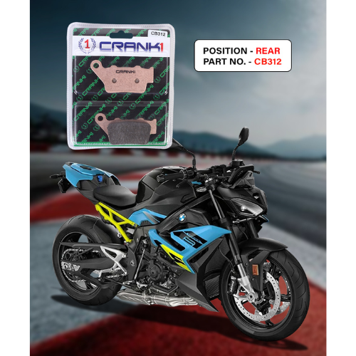 Crank1 Fully Sintered H2 Series Brake Pads for BMW S 1000 R (2018-2020)