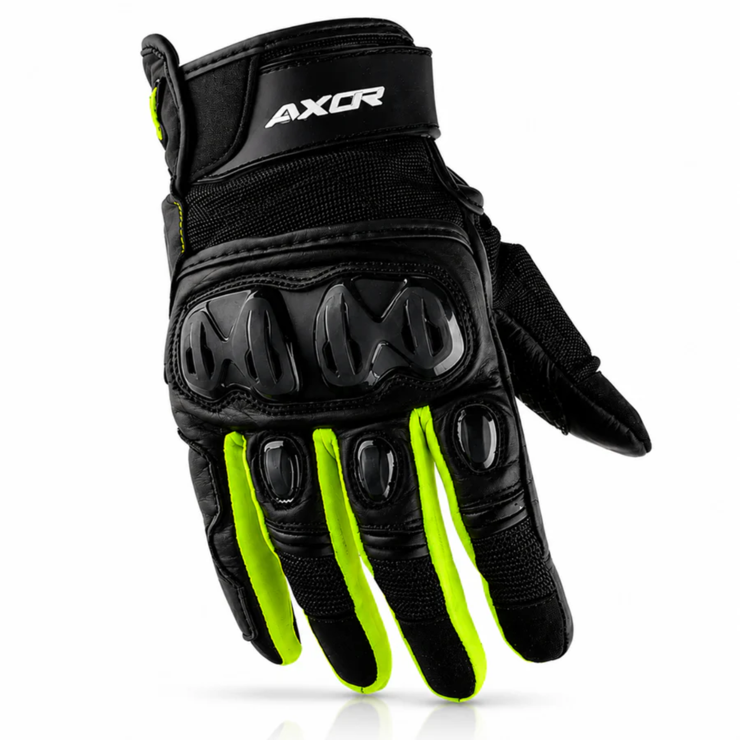 Axor Viper Riding Gloves - Black Neon Green