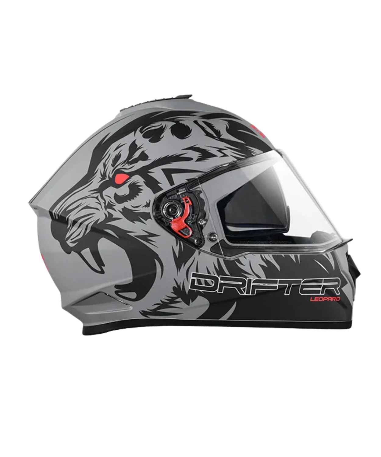 Studds Drifter D2 Leopard Decor Graphics Helmet - Matt Grey Black N9