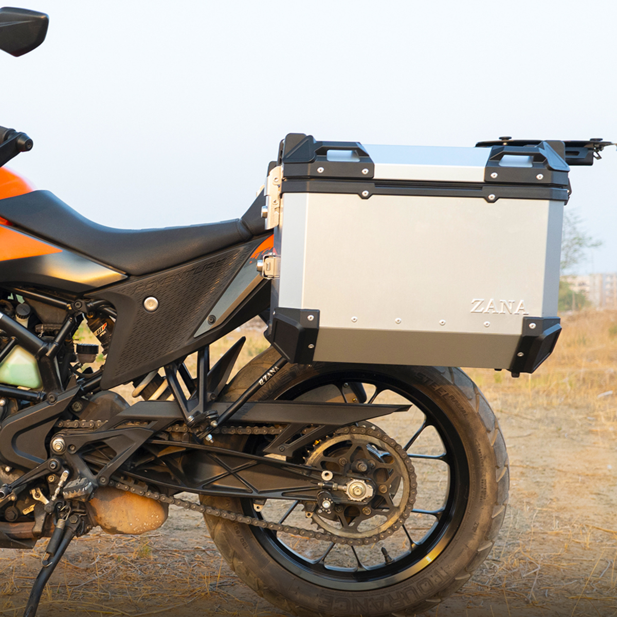 Zana KTM ADV 250/390 (2025) Aluminium L-Flat Pannier 36L Saddle Stay Frame - Silver - ZI-8491-LS - Zana