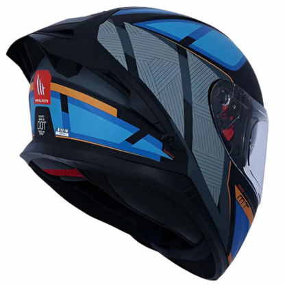 MT Thunder 3 SV Pro Nova B2 Helmet - Matt Grey Blue Orange