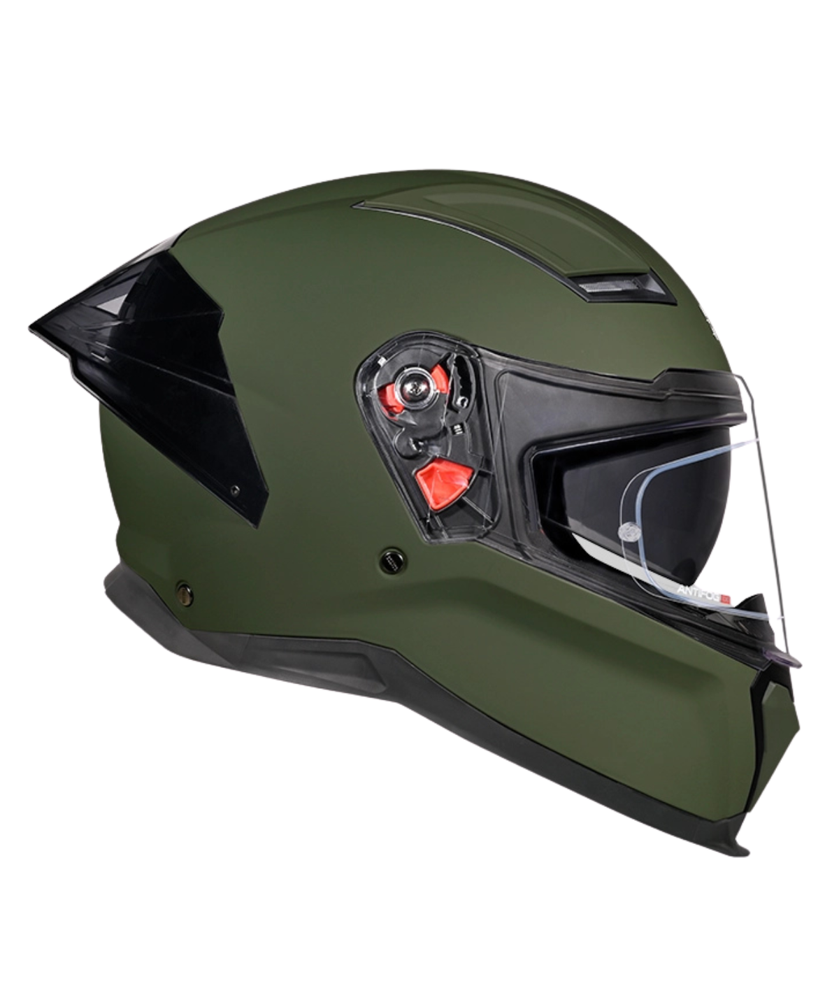 Studds Helios Solid Helmet - Matt Military Green - Studds