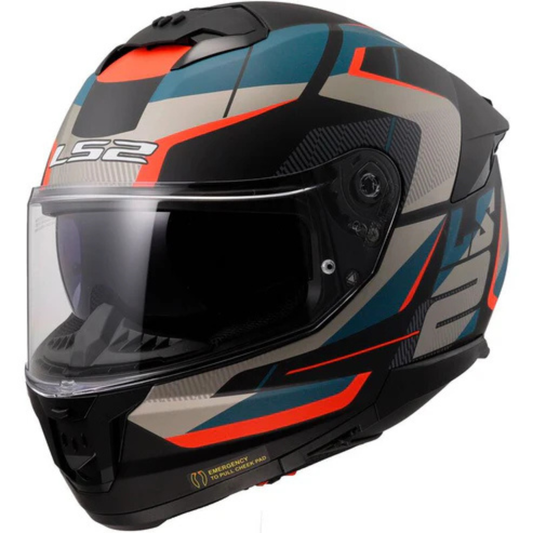 LS2 FF320 Stream II Road Helmet - Matt Black Blue