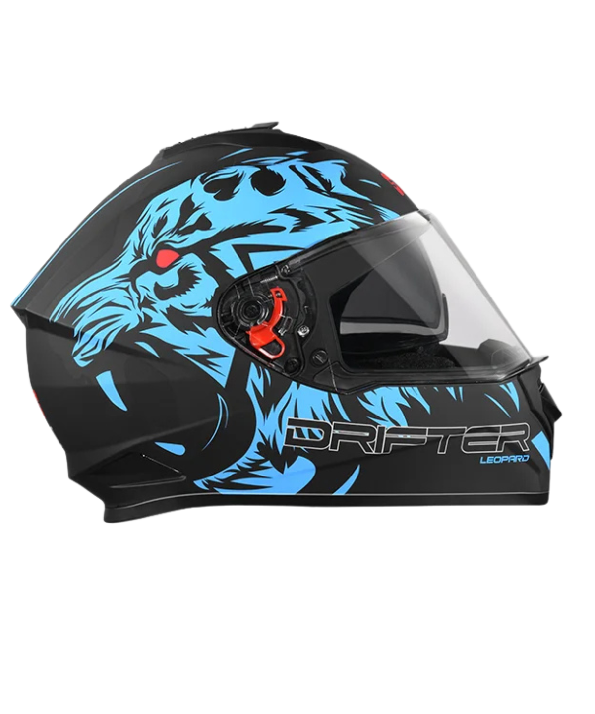 Studds Drifter D2 Leopard Decor Graphics Helmet - Matt Black Blue N1 - Studds