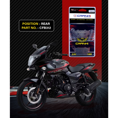 Crank1 Carbon Brake Pads for Bajaj Pulsar 220