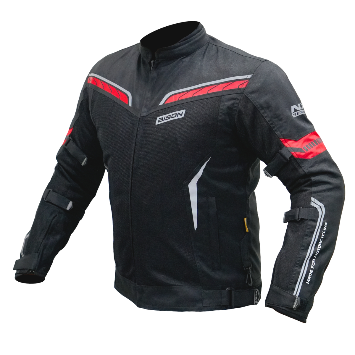 Bison ProGear Clavis Riding Jacket - Black Red