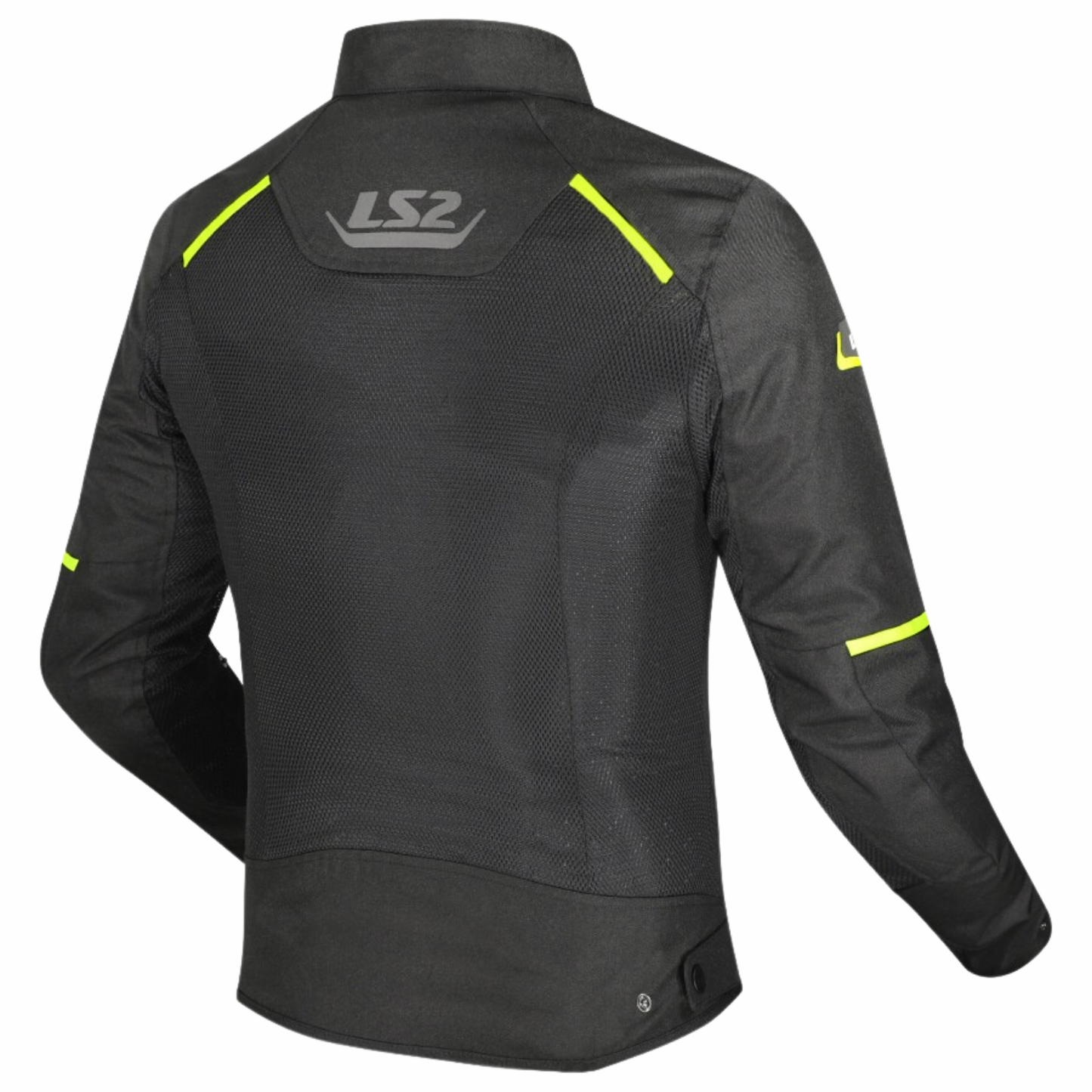 LS2 Breeze Man Riding Jacket - Black Hi Viz Yellow