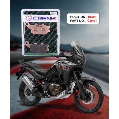 Crank1 Fully Sintered H2 Series Brake Pads for Honda Africa Twin (2016-2019)