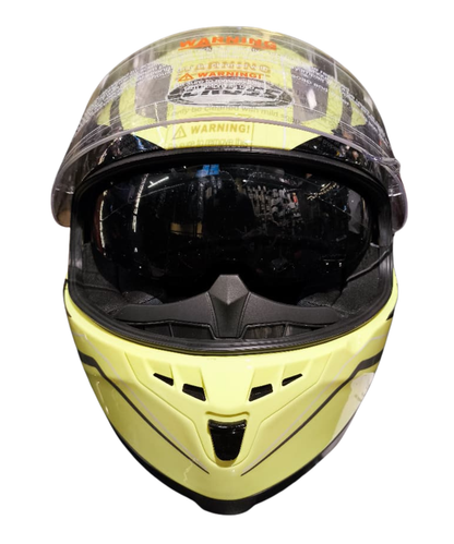 Cross Scorpion Full Face Helmet - Gloss Green Grey