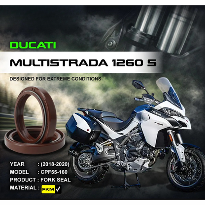 Crank1 Fork Oil Seal FKM for Ducati Multistrada 1260 S (2018-2020)