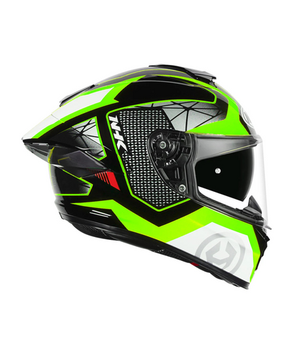 NHK K5R Commutrack Helmet - Black Hiviz Green