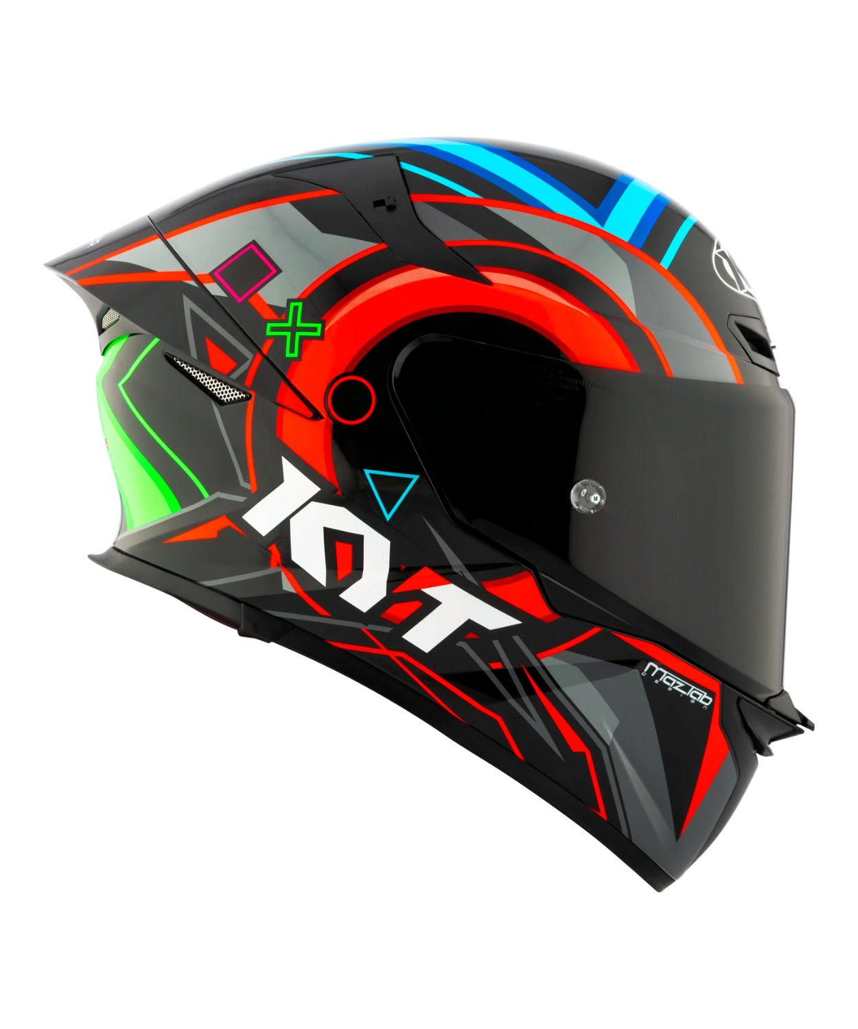 KYT TT-Revo Ratthapark Play Replica Helmet - Gloss Black Pink Green