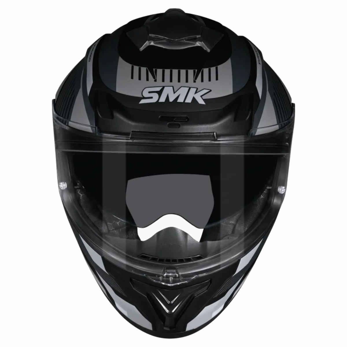 SMK Typhoon Sparko GRPS GL266 Ful Face Helmet - Gloss Black Grey - SMK