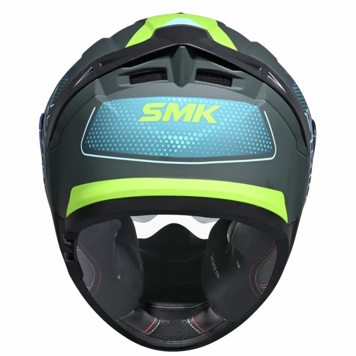 SMK Typhoon Mystic GRPS GL884 Full Face Helmet - Gloss Blue Green - SMK
