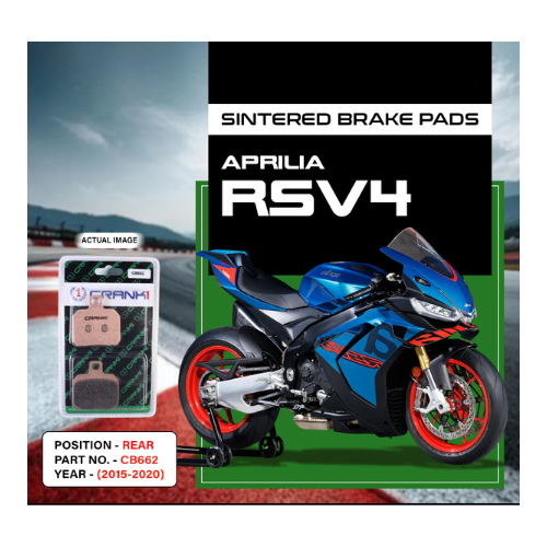 Crank1 Fully Sintered H2 Series Brake Pads for Aprilia RSV4 (2015-2020)