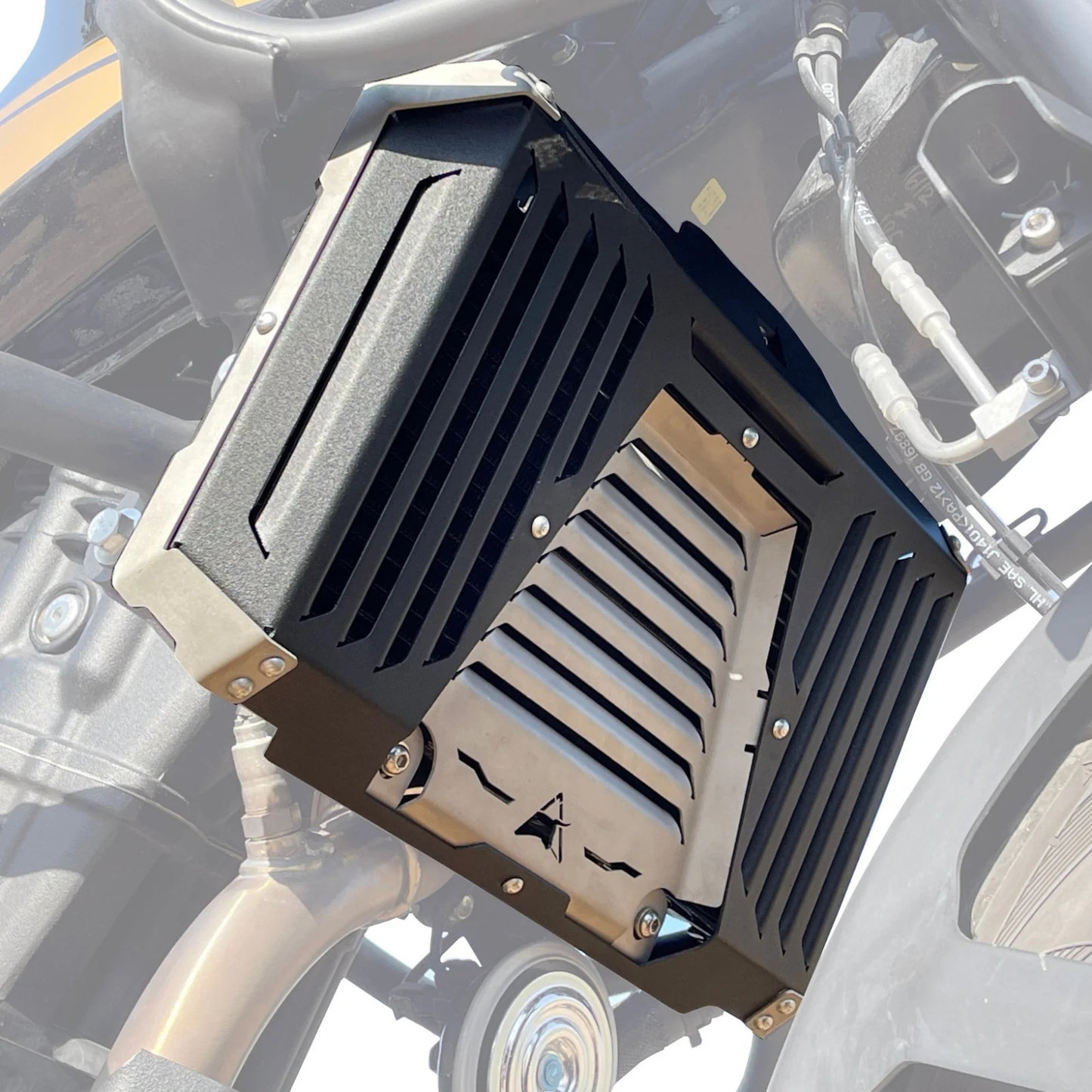 Auto Engina Royal Enfield Himalayan 450 Radiator Guard - Black Silver