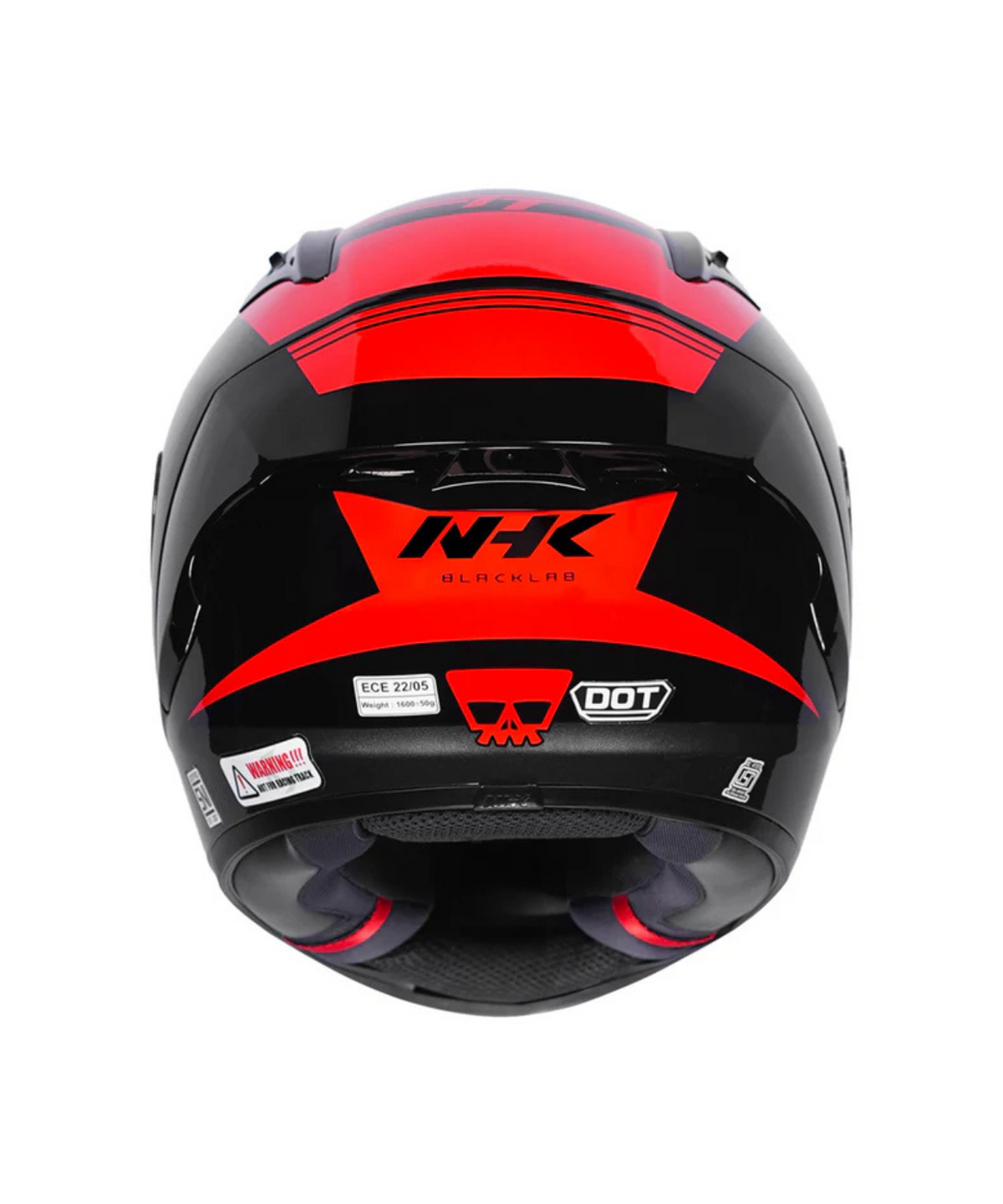 NHK GP R Tech Street Undisputed Helmet - Black Red - NHK