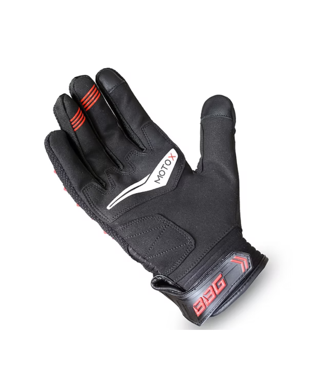 BBG Motocross Riding Gloves - Red