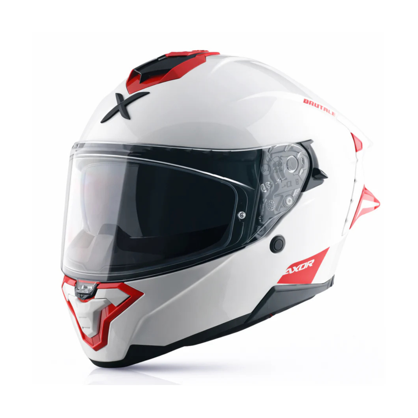 Axor Brutale Corsa Dual Spoiler Helmet - Gloss White Red