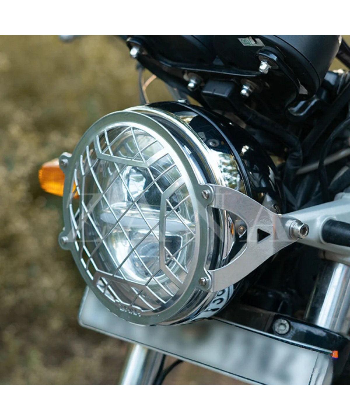 Zana Royal Enfield Interceptor 650 / Continental GT 650 Headlight Grill T2 - Silver - ZI-8014 - Zana