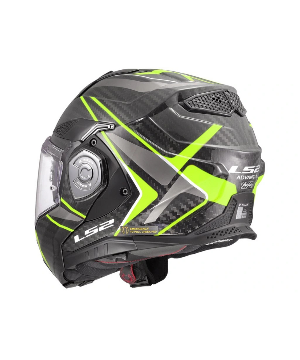 LS2 FF901 Advant X Carbon Fiber Future II Helmet (ECE 22.06) - Matt Hiviz Yellow - LS2