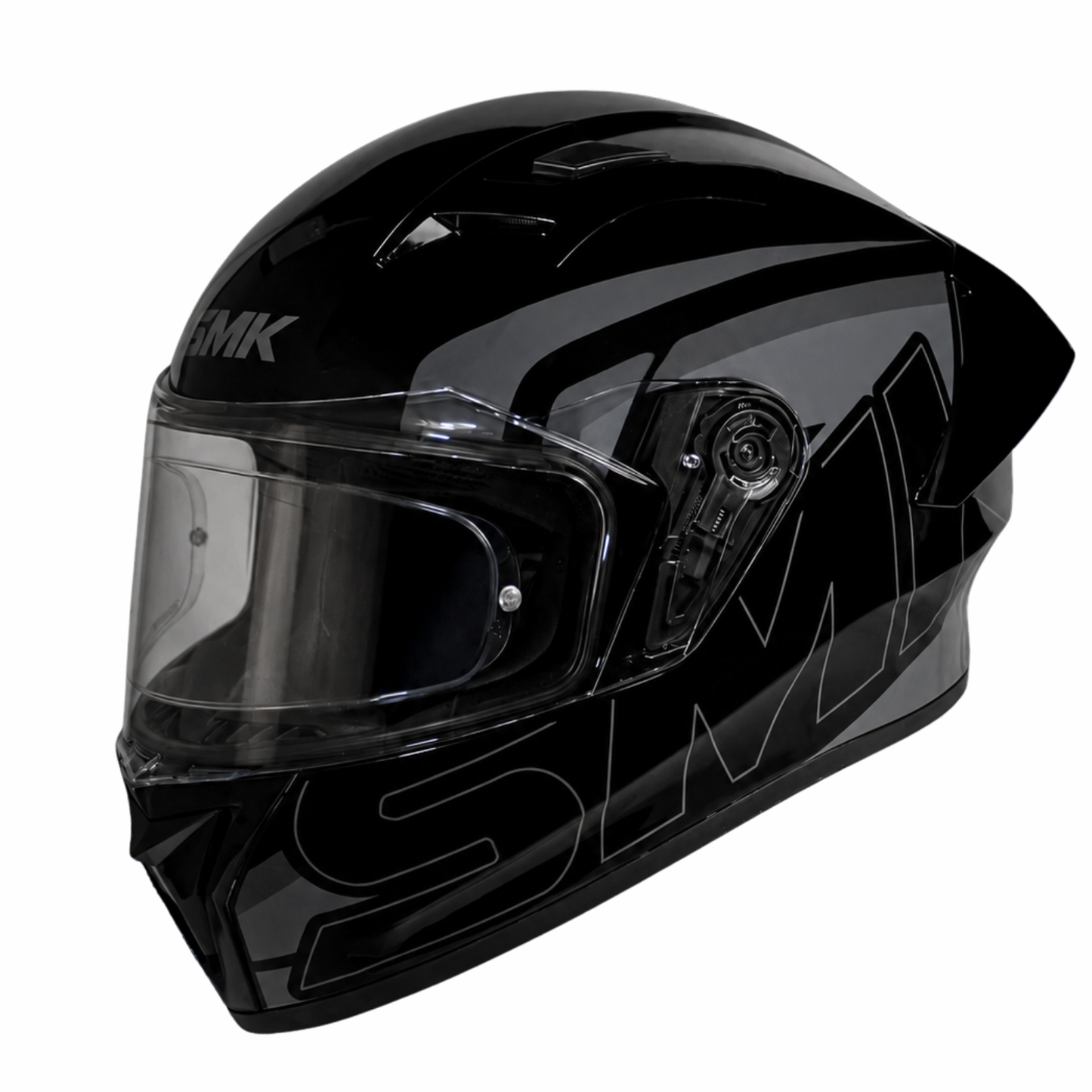 SMK Stellar Stage GL262 Gloss Black Grey Helmet
