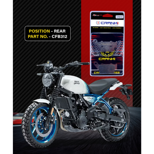 Crank1 Carbon Brake Pads for Royal Enfield Guerrilla 450 (2024 Onwards)
