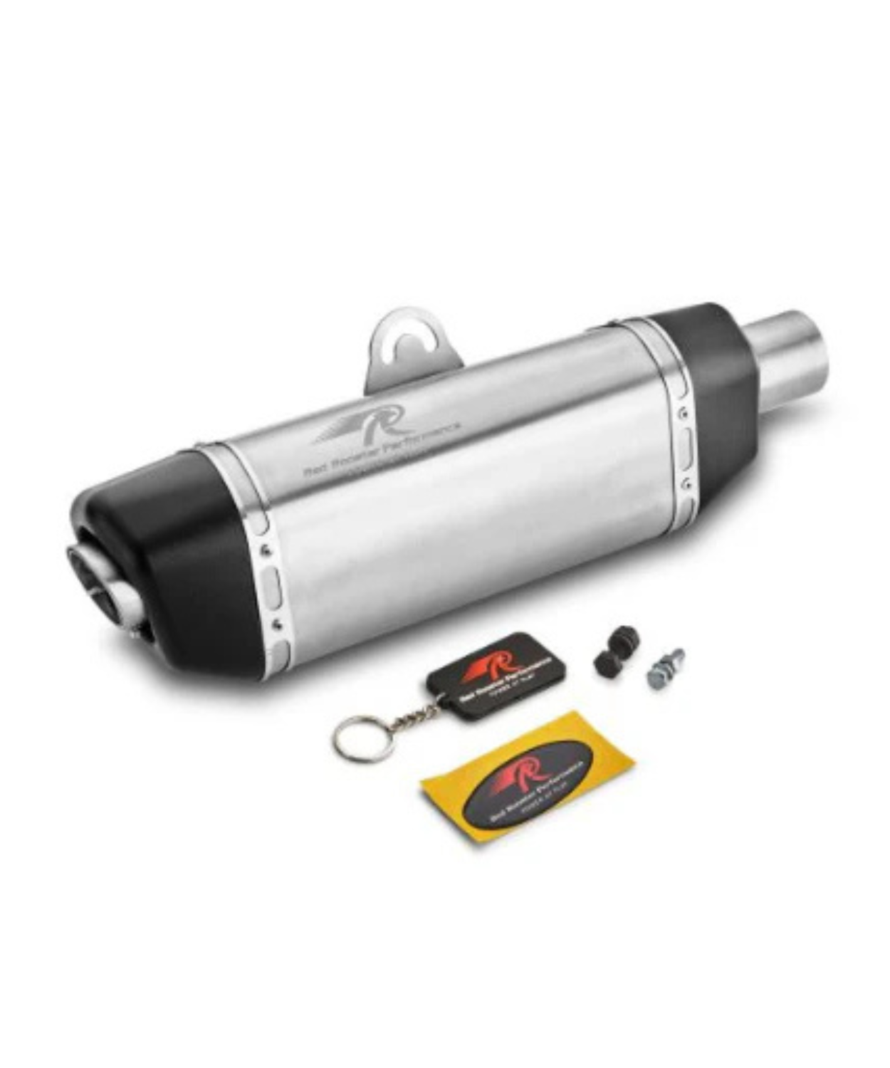 Red Rooster Performance Galactic Exhaust for KTM Duke 250 / 390 / RC 390 / ADV 390 / 250 (With Bend Pipe) - Silver