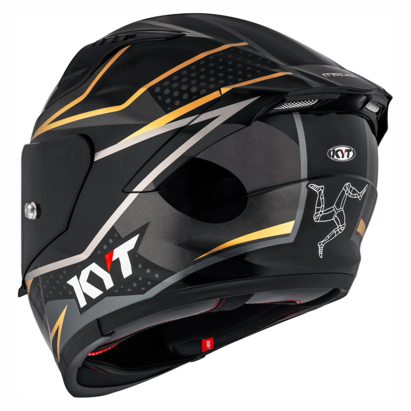 KYT Striker SV Davo Helmet - Gloss Black Gold