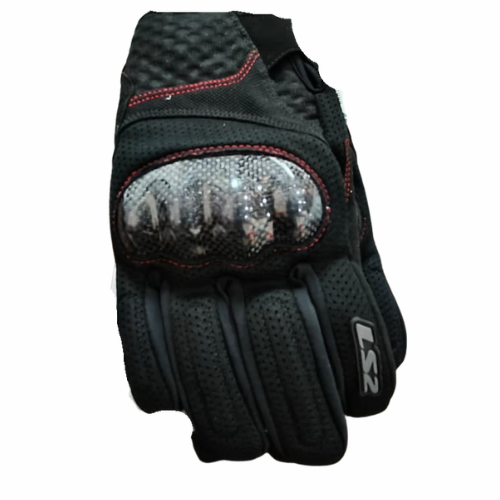 LS2 Chaki Carbon Man Gloves - Black