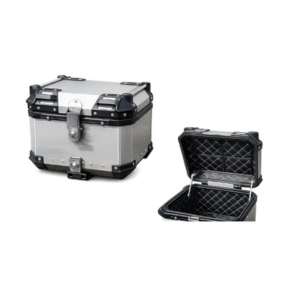 Moto Arch Stainless Steel 45L Top Box - Silver
