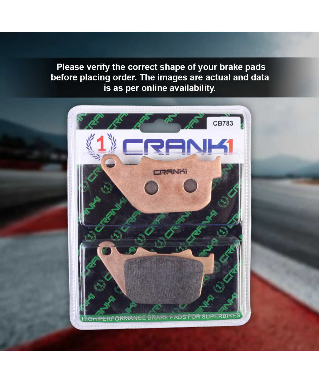 Crank1 Harley Davidson Sportster Forty Eight (2011-2013) Sintered Brake Pads