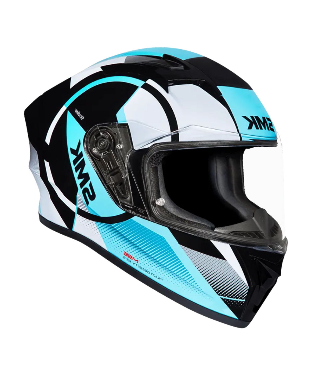 SMK Stellar Faro GRPS GL215 Full Face Helmet - Gloss Black White Blue - SMK