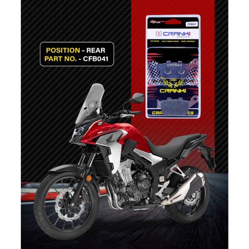 Crank1 Carbon Brake Pads for Honda CB 500X (2019-2023)