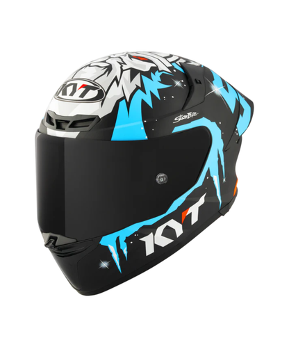 KYT TT-Revo Masia Winter Test Replica Helmet - Matt Black Blue