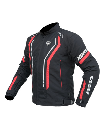 Bison ProGear Air Pro Riding Jacket - Black Red