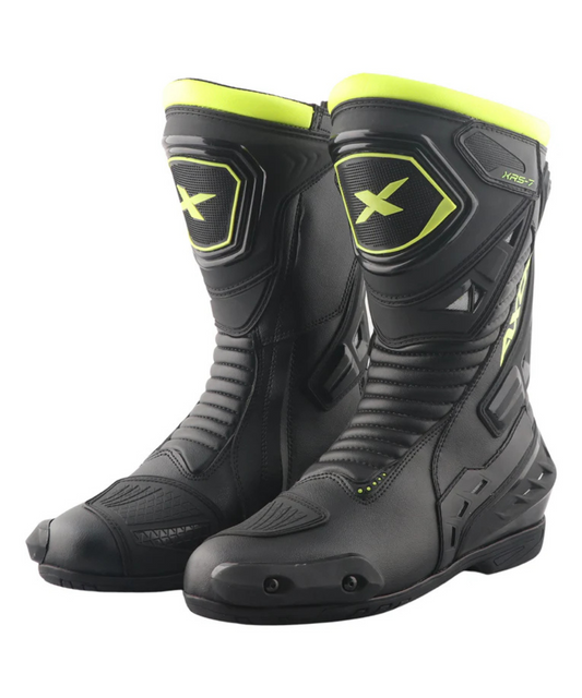 Axor Slipstream Pro Riding Boots - Black Neon Green