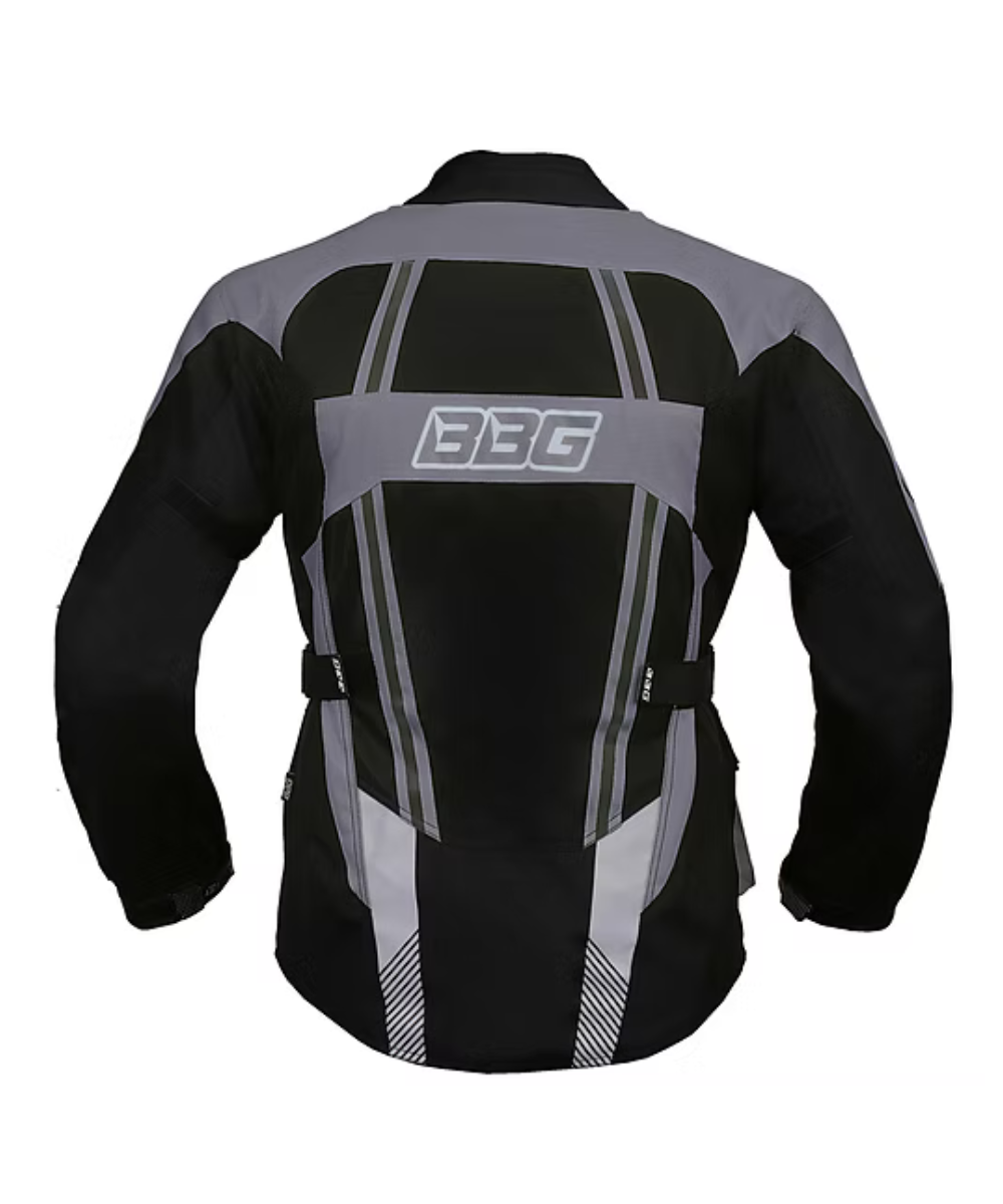 BBG Indiana Adventure Riding Jacket with Chest Guard without Liner - Grey