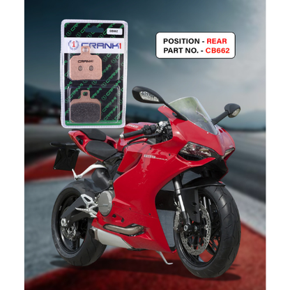 Crank1 Fully Sintered H2 Series Brake Pads for Ducati Panigale 899