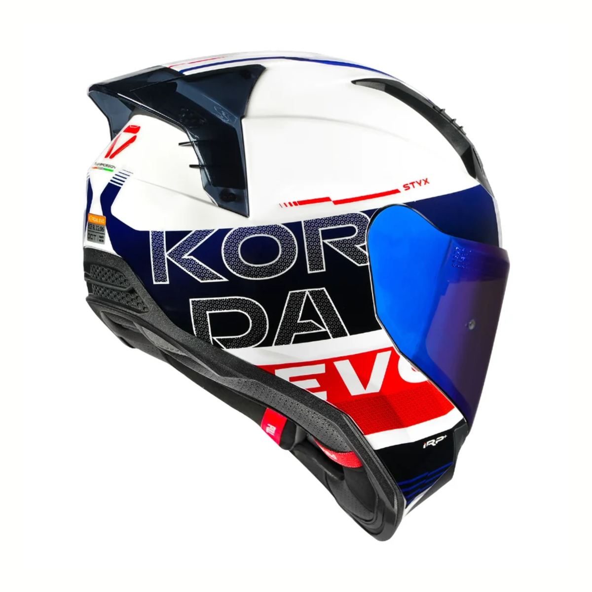 Korda EVO Styx Helmet - Gloss White Blue Red
