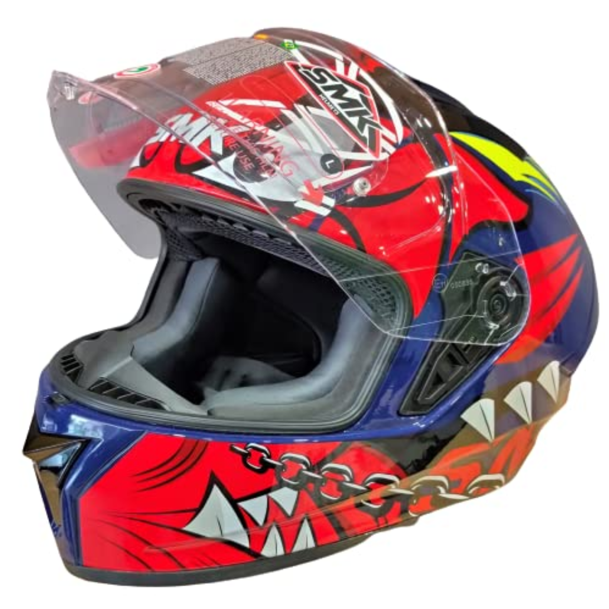 SMK Stellar Monster GL531 Red Blue Helmet - SMK