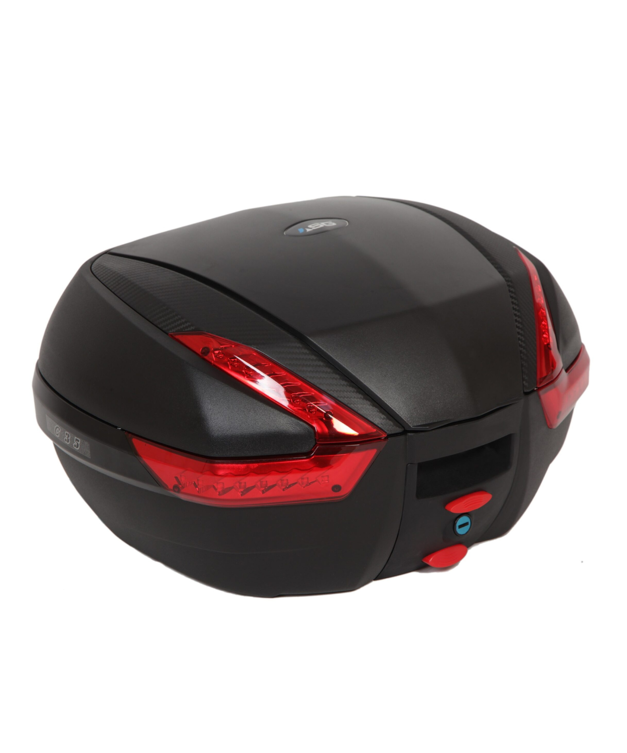 ASG SG 35 Liters Top Box - Black Red